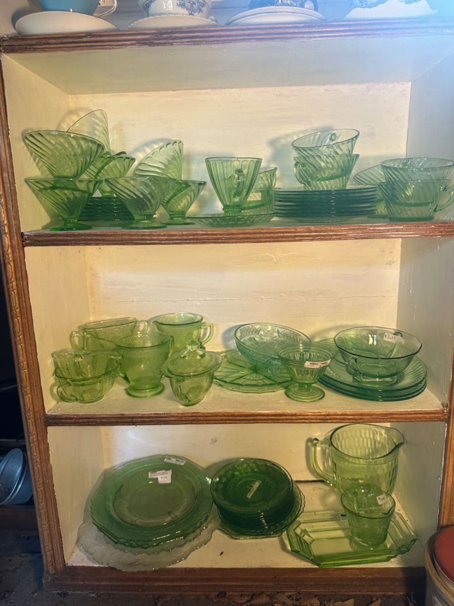Green Depression Glass
