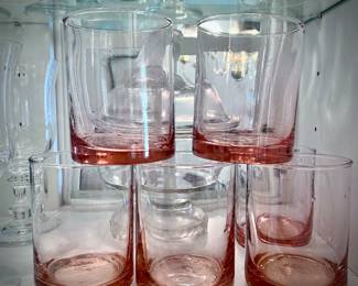 Vintage pink Depression glass