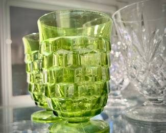 Vintage Colony "Whitehall" green glasses
