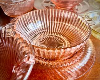 Pink Depression glass