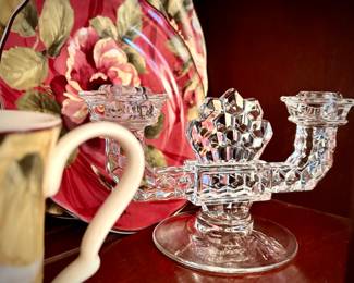 Pair of Fostoria candle holders