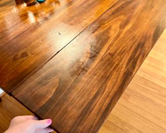 Antique rectangular drop-leaf table 