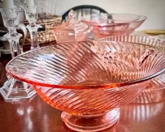 Pink Depression glass