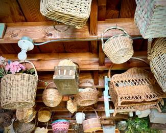 Vintage and newer basket collection