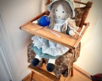 Vintage doll's high chair