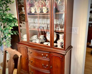 Vintage china cabinet (top lifts off for transport)