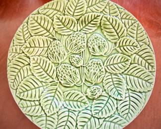 4 Green Bordallo Pinheiro plates