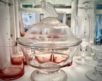 Vintage covered candy dish