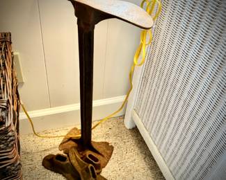 Antique cobbler's shoe form