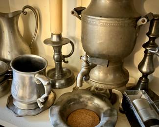 Pewter and silver collection