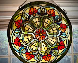 Stained glass wall hanging