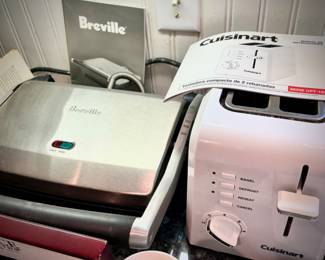 Breville panini maker and Cuisinart toaster