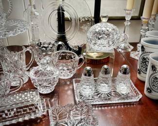 Fostoria and clear Depression glass