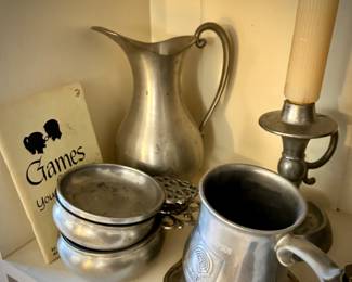 Pewter and silver collection