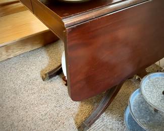 Vintage drop-leaf dining table