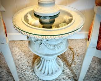 Planter converted into side table