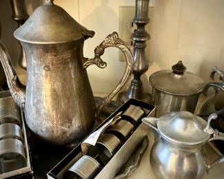 Pewter and silver collection