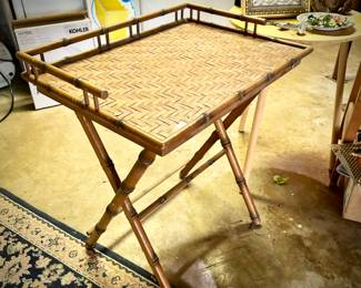 Vintage faux bamboo foldup table
