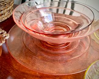 Pink Depression glass