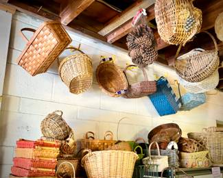 Vintage and newer basket collection