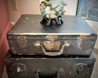 Two vintage suitcases
