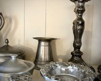 Pewter and silver collection