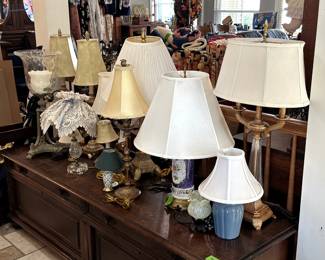 Lamps - all with bulbs and work well.