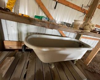 Antique claw foot tub 
