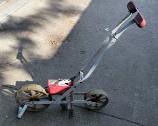 Garden Tender 4-In-1 Garden Cultivator Tool, 40" Tall And Montgomery Ward Seeder, Model 89-1761, 34" Tall