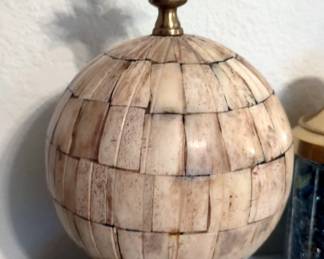 Mantel Clock, Desktop Globe, Candleholders, Metal Framed Mirrored Tray And More, Qty 13 