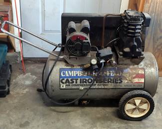 Campbell Hausfeld Cast Iron Series Portable 20 Gallon Air Compressor, Powers On