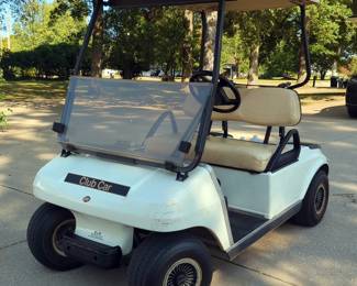 Club Car Golf Cart, SN AQ063065234, Including Power Drive 2 Battery Charger, Model 22110 