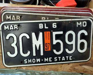 Vintage Missouri Licence Plates, Qty 2 Pairs