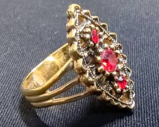 Ladies Costume Jewelry Including Sarah Coventry Adjustable Ring, Liz Claiborne Tennis Bracelet, Beaded Bracelets, Faux Pearl Necklace, And Earrings Sets, Qty 9