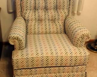 La-Z-Boy Upholstered Swivel Rocking Chair, Style 020620, 38" x 32" x 30"