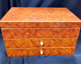 Dressertop Jewelry Armoire And 2-Drawer Jewelry Chest