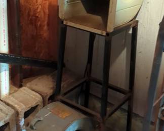 Squirrel Cage Fans, Qty 2, Unknown Working Order, One With Stand, 56" Tall 