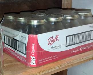 Glass Qt Mason Jars, Brands Including Ball, Kerr, Atlas And Unbranded