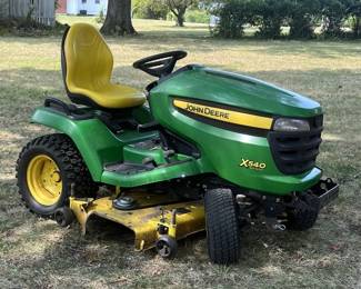 John Deere Multi Terrain Mower, Model X540, Includes Enclosed Soft Sided Top And Umbrella, 626 Hours On Gauge
