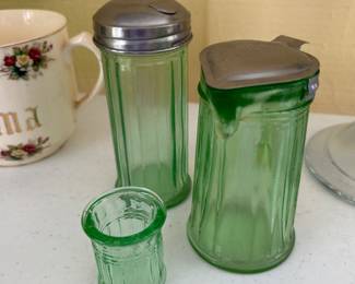 GREEN DEPRESSION ITEMS.