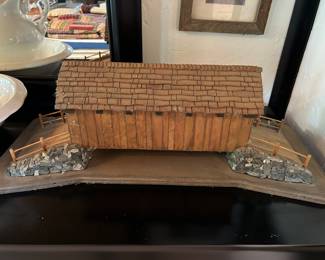 HOME MADE BUILDINGS MADE IN HIS WORKSHOP.