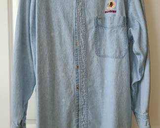 Lee Washington Redskins denim embroidered shirt 