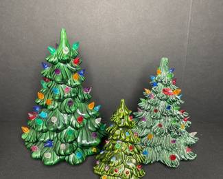 Vintage ceramic Christmas trees 