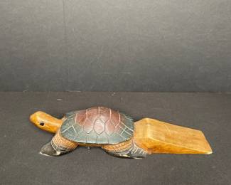 Wood turtle doorstop