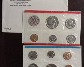 US Dept of Treasury  1972 uncirculated coins