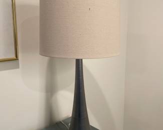 Brushed nickel table lamp