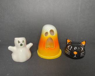 Halloween ceramic tea light holders 