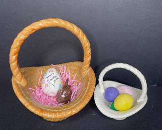 Ceramic Easter baskets vintage