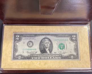 US Two Dollar Bicentennial Commemorative Bill April 13 1976  