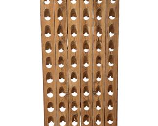 Vintage French Wood Wine Rack